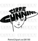 Vector Clip Art of Retro Carrie Cunning by Prawny Vintage