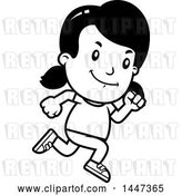 Vector Clip Art of Retro Cartoon Girl Running by Cory Thoman