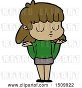 Vector Clip Art of Retro Cartoon Indifferent Lady by Lineartestpilot