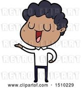 Vector Clip Art of Retro Cartoon Laughing Guy by Lineartestpilot