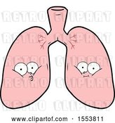 Vector Clip Art of Retro Cartoon Lungs by Lineartestpilot
