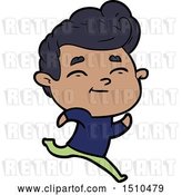 Vector Clip Art of Retro Cartoon Running Guy by Lineartestpilot