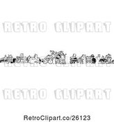 Vector Clip Art of Retro Cartoon Strip Border 2 by Prawny Vintage
