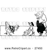 Vector Clip Art of Retro Chicken Goose Mouse and Pig by Prawny Vintage