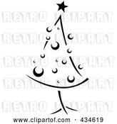 Vector Clip Art of Retro Christmas Tree by BNP Design Studio