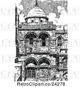 Vector Clip Art of Retro Church of the Holy Sepulchre in Jerusalem by Prawny Vintage