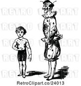 Vector Clip Art of Retro Circus Boy and Clown by Prawny Vintage