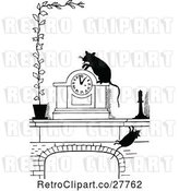 Vector Clip Art of Retro Clock and Rats by Prawny Vintage