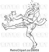 Vector Clip Art of Retro Clumsy Butler by Prawny Vintage
