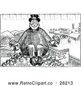 Vector Clip Art of Retro Coal Dealer by Prawny Vintage