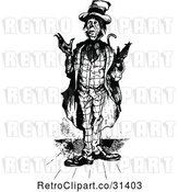 Vector Clip Art of Retro Confused Ragged Guy by Prawny Vintage