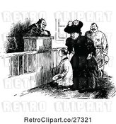 Vector Clip Art of Retro Couple Before the Magistrate by Prawny Vintage