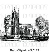 Vector Clip Art of Retro Croydon Church by Prawny Vintage