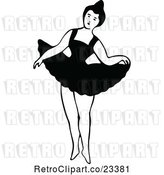 Vector Clip Art of Retro Dancing Ballerina 9 by Prawny Vintage