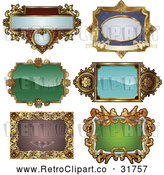 Vector Clip Art of Retro Digital Collage of Antique and Styled Ornate Frame Designs - 1 by AtStockIllustration