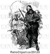 Vector Clip Art of Retro Dog and Wounded Soldier by Prawny Vintage