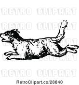 Vector Clip Art of Retro Dog Running by Prawny Vintage