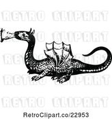 Vector Clip Art of Retro Dragon 2 by Prawny Vintage
