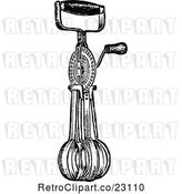 Vector Clip Art of Retro Egg Beater Whisk Mixer 1 by Prawny Vintage