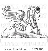 Vector Clip Art of Retro Egyptian Sphinx by Frisko