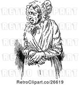 Vector Clip Art of Retro Elderly Lady by Prawny Vintage