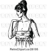 Vector Clip Art of Retro Elegant Lady by Prawny Vintage