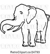 Vector Clip Art of Retro Elephant by Prawny Vintage