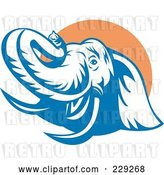 Vector Clip Art of Retro Elephant Logo - 2 by Patrimonio