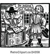 Vector Clip Art of Retro Elizabethan Men Talking by Prawny Vintage
