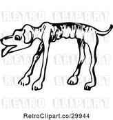 Vector Clip Art of Retro Emaciated Dog by Prawny Vintage