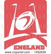 Vector Clip Art of Retro England Rugby Football - 1 by Patrimonio