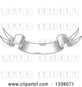 Vector Clip Art of Retro Engraved Styled Blank Ribbon Banner 6 by Vector Tradition SM
