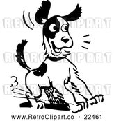 Vector Clip Art of Retro Excited Dog by BestVector