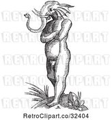 Vector Clip Art of Retro Fantasy Elephant Headed Guy by Picsburg