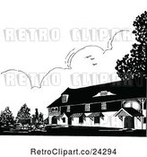 Vector Clip Art of Retro Farm House by Prawny Vintage