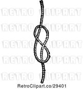Vector Clip Art of Retro Figure Eight Knot by Prawny Vintage