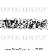 Vector Clip Art of Retro Floral Border by Prawny Vintage