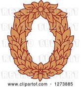 Vector Clip Art of Retro Floral Capital Letter O with a Flower by Vector Tradition SM
