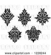 Vector Clip Art of Retro Floral Damask Designs 10 by Vector Tradition SM
