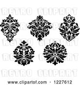 Vector Clip Art of Retro Floral Damask Designs 8 by Vector Tradition SM