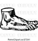 Vector Clip Art of Retro Foot by Prawny Vintage