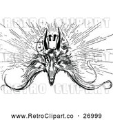 Vector Clip Art of Retro Fox Wearing a Crown by Prawny Vintage