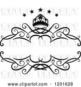 Vector Clip Art of Retro Frame with a Crown and Stars by Vector Tradition SM