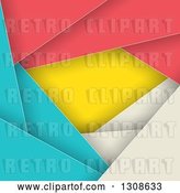 Vector Clip Art of Retro Geometric Colorful Abstract Background of Layers by KJ Pargeter
