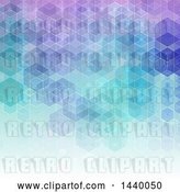 Vector Clip Art of Retro Gradient Purple and Blue Geometric Background by KJ Pargeter