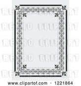 Vector Clip Art of Retro Grayscale Border Frame by