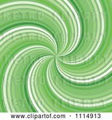 Vector Clip Art of Retro Green Swirl Background by Dero