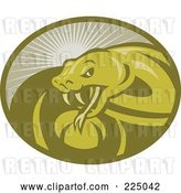 Vector Clip Art of Retro Green Viper Snake Logo by Patrimonio