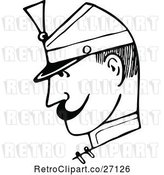 Vector Clip Art of Retro Guard Guy in Profile 2 by Prawny Vintage