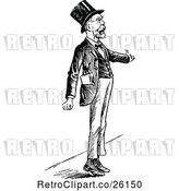 Vector Clip Art of Retro Guy Gesturing and Speaking by Prawny Vintage